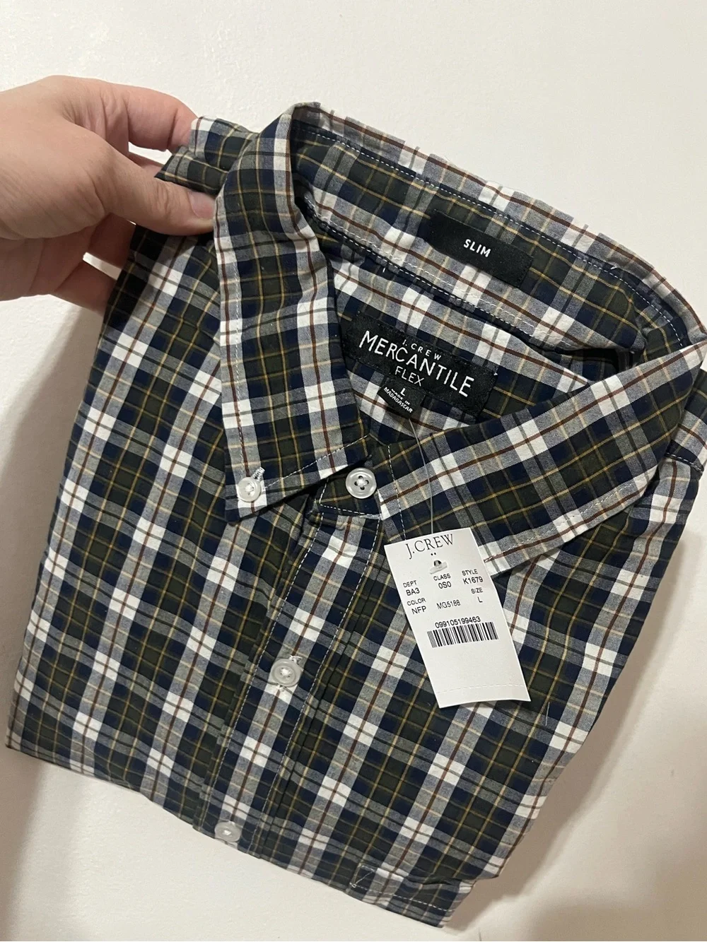 J.Crew Slim flex washed shirt in plaid NEW
